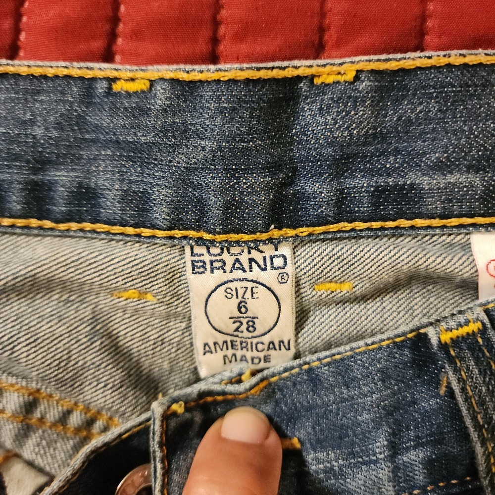 Lucky Brand Easy Rider Jeans Womens 6/28 Made USA Bootcut Y2K Gene Montesano - Picture 6 of 11